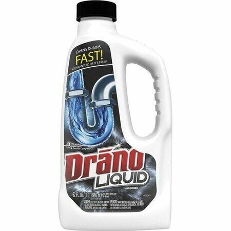 SC JOHNSON Drano 318593, Liquid Drain Cleaner, 32oz Safety Cap Bottle SJN318593